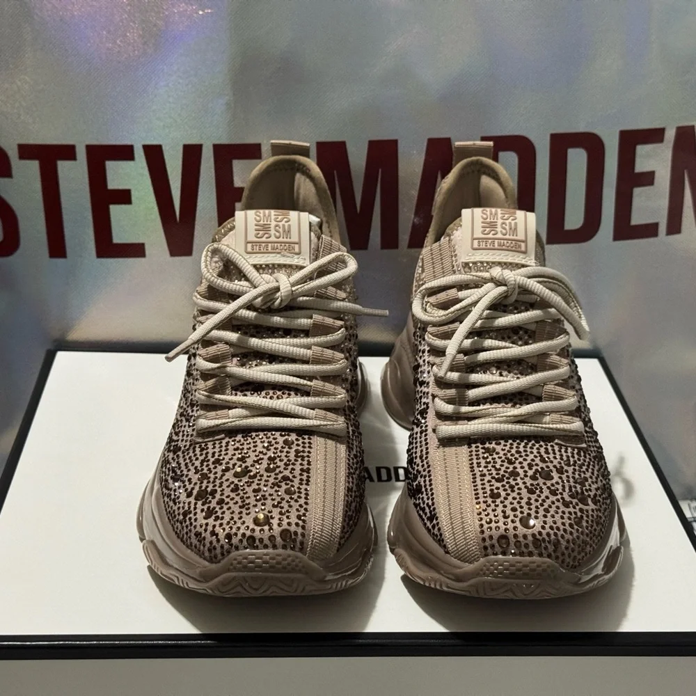 NEW! Mistica Steve Madden woman’s brown Sneakers size 8 - Picture 1 of 6